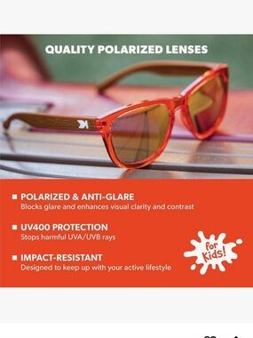 NWT Knockaround Kids Premium Polarized Sunglasses Campfire